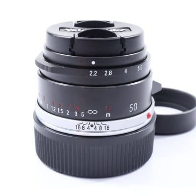 Voigtlander COLOR-SKOPAR 50mm F2.2 VM ブラック AB+ランク 中古