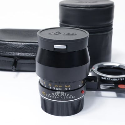 旧マクロエルマー M 90mm F4 ブラック 6bit(11633) + マクロアダプターM 6bit (14409) セット