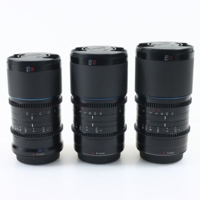 カーボンファイバーアナモルフィックレンズ 1.6x Full Frame 3本セット(35/50/75mm) E/ブルー Saturn 3S-EB