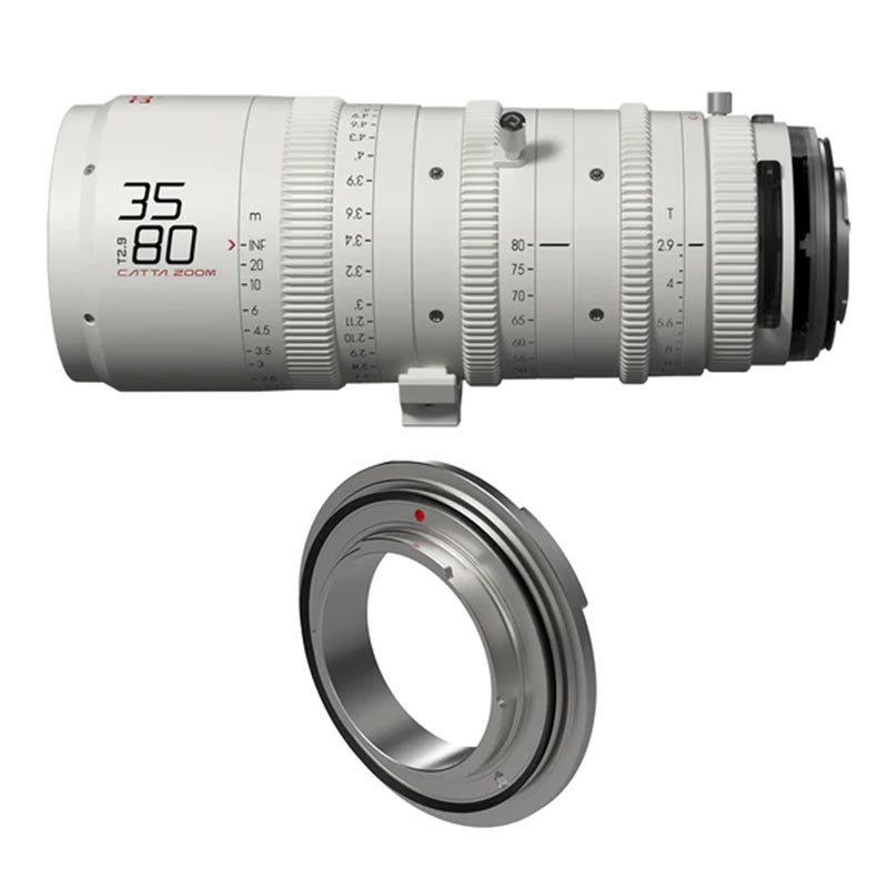 Catta Zoom 35-80mm T2.9 Eマウント ホワイト 交換用Xマウント同梱モデル DZO-FF3580E-X