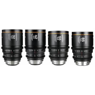 Nanomorph LF Prime 4-Lens Bundle (32mm/42mm/55mm/85mm) Amber LAO0710