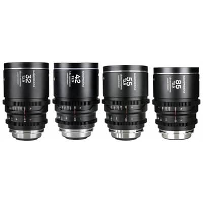 Nanomorph LF Prime 4-Lens Bundle (32mm/42mm/55mm/85mm) Silver LAO0711