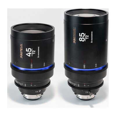 Proteus 2×Anamorphic 2Lens Bundle (45mm/85mm) Blue Arri PL/Canon EF