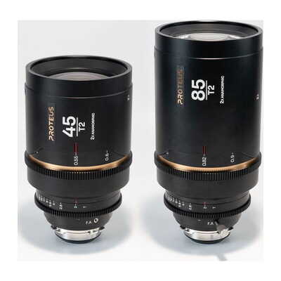 Proteus 2×Anamorphic 2Lens Bundle (45mm/85mm) Amber Arri PL/Canon EF