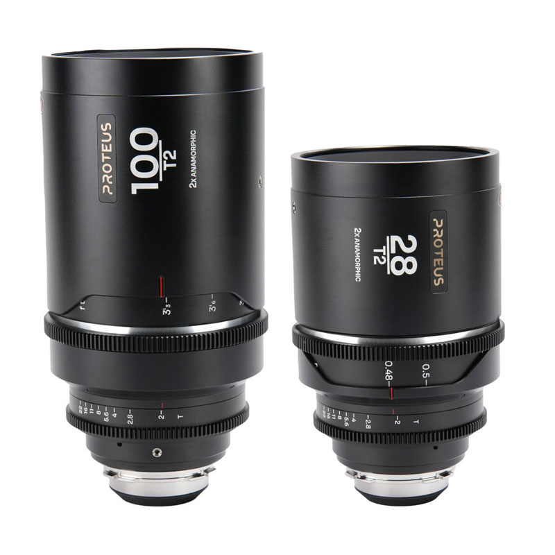 Proteus 2X Anamorphic 2Lens Bundle (28mm/100mm) Silver (Feet) ArriPL/キヤノンEF LAO0629