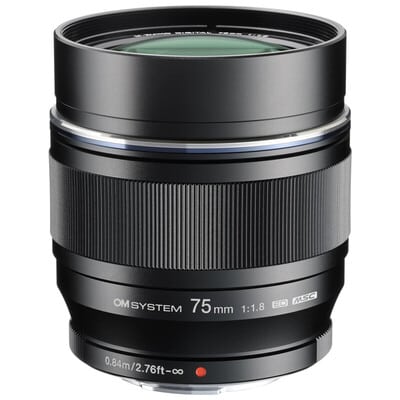 OM SYSTEM M.ZUIKO DIGITAL ED 75mm F1.8 ブラック
