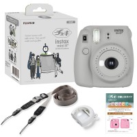 instax mini 8+ セサミ 純正ショルダーストラップ付き