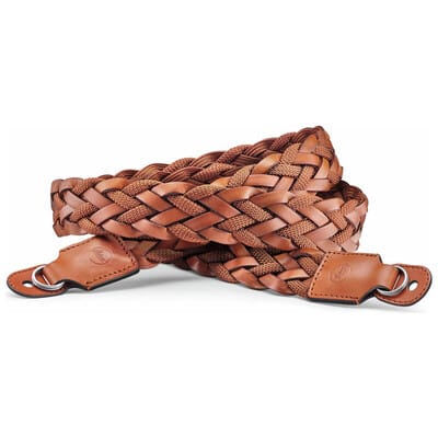 キャリングストラップ 平編みレーヨン&レザーコニャック 14698(2025年12月発売予定)