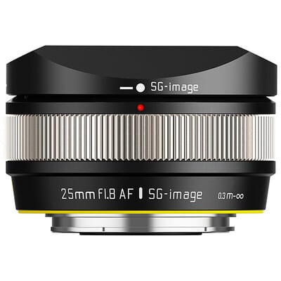 SG-image AF 25mm F1.8 ソニーE APS-C シルバー