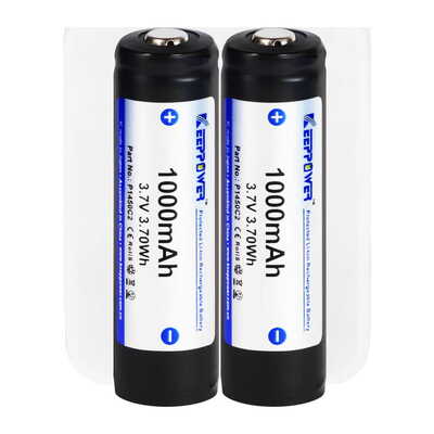 KEEPPOWER 14500 リチウムイオン電池 1000mAh 4本 PSEマーク保護回路付き