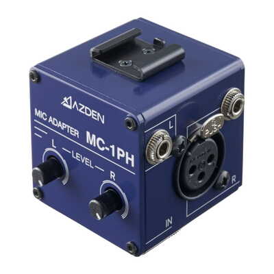 MC-1PH(Blue) [ファンタム電源供給機能付きマイクアダプター(ブルー)]