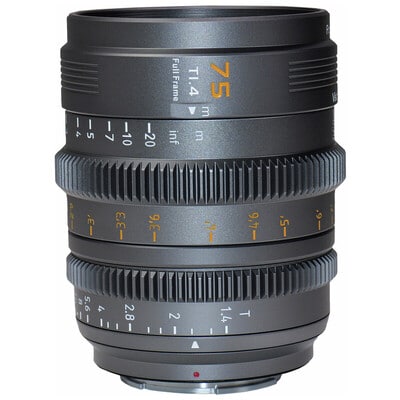 マウント交換式シネマレンズ Vision Prime T1.6 Full Frame 75mm E/グレー(L/RF/Z交換マウントアダプター付) VP-1-75G-JP