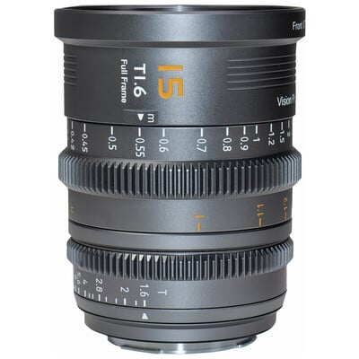 マウント交換式シネマレンズ Vision Prime T1.4 Full Frame 15mm E/グレー(L/RF/Z交換マウントアダプター付) VP-1-15G-JP
