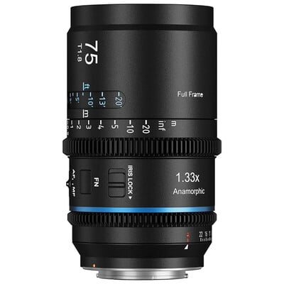Astra 75mm T1.8 1.33X フルフレーム オートフォーカスアナモルフィックレンズ Lマウント/ブルー