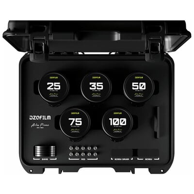 Arles Prime 25/35/50/75/100mm FF/VV T1.4 プライムシネレンズ 5本セット(PLマウント/フィート表記) DZO-SAP5A25IPL