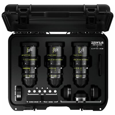 Catta Ace Zoom シネマズームレンズ バンドル PL/EFマウント18-35mm&35-80mm&70-135mm T2.9 ブラック DZO-FFCattaA3-BUNDLE